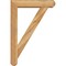 Ekena Millwork Traditional Craftsman Rough Sawn Bracket w/ Offset Brace, Western Red Cedar, 6"W x 26"D x 38"H BKT0604X26X38TRA04RWR - alternate 3
